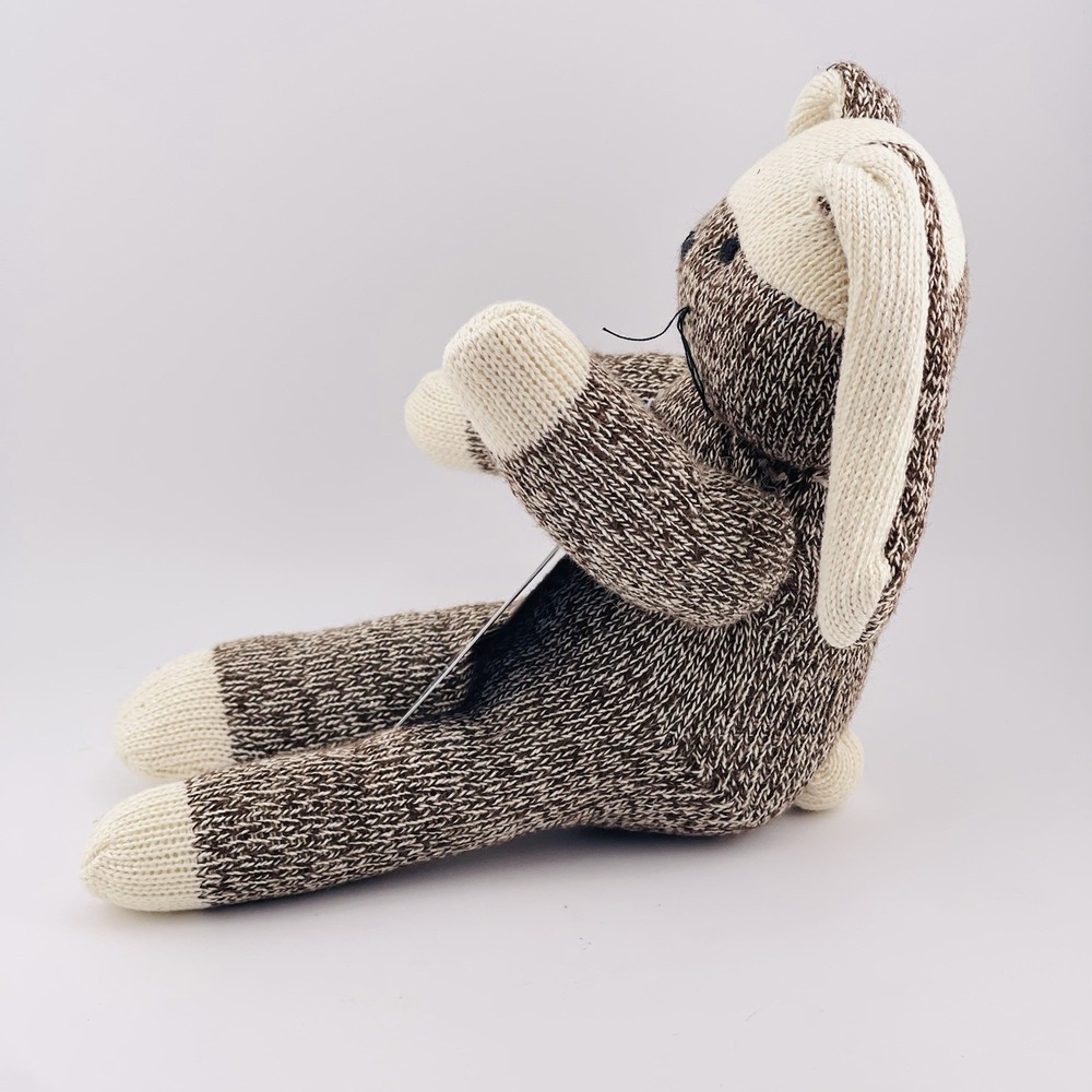Vintage 2000 Bunny Sock Monkey Stuffed Animal Plush Think Again W/ Tags - Picture 2 of 7